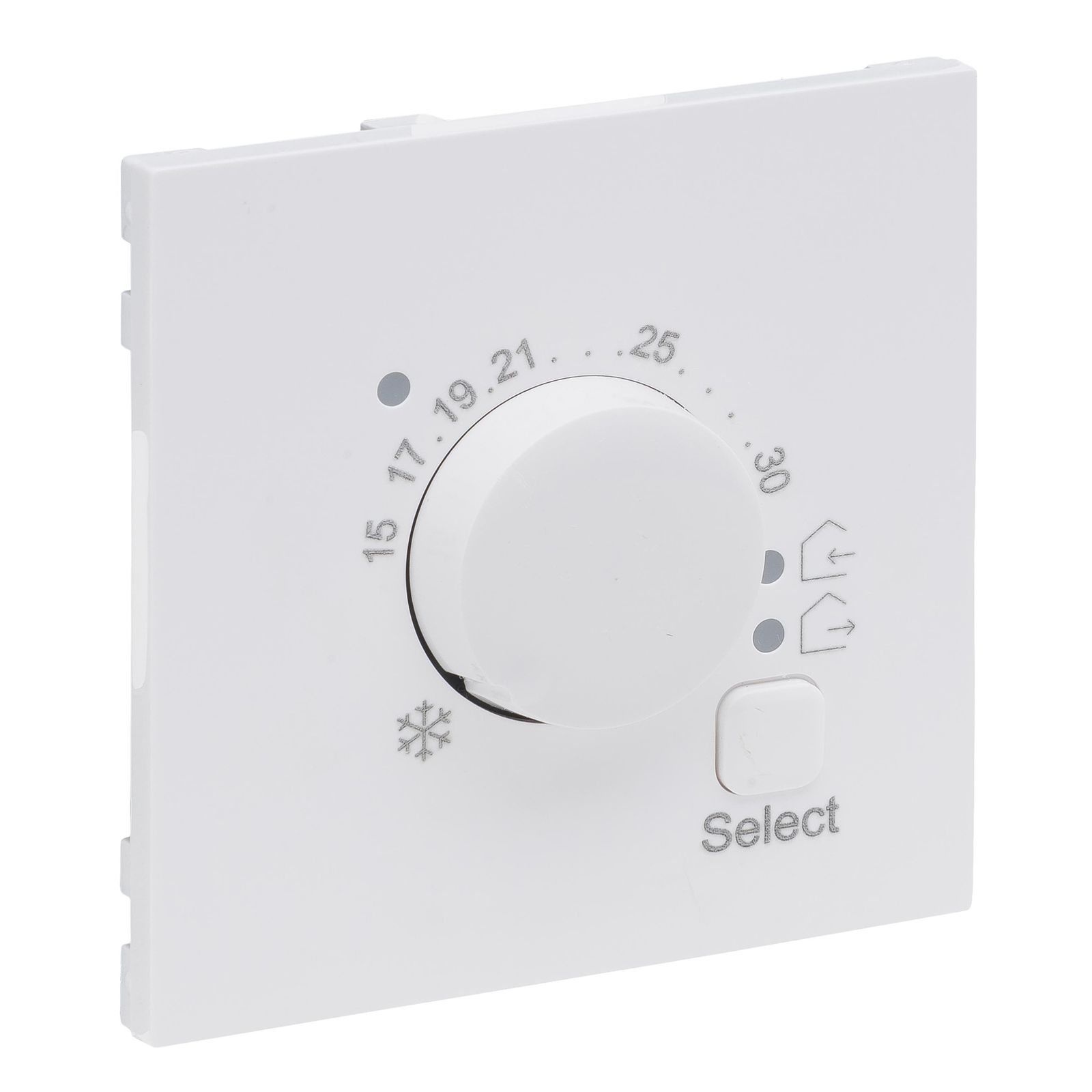 Set Thermostat SEANO uws glz ultraweiß div.Symbole Kontrollfenster/Lichtauslass