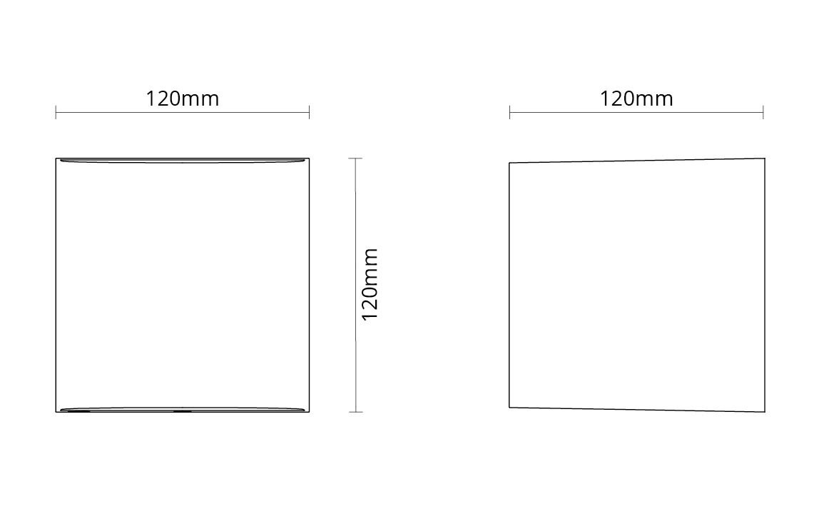 LED-Up/Down Leuchte ARTES 8W 3000K 360lm rost Konv Dimmung Phasenabschnitt IP65