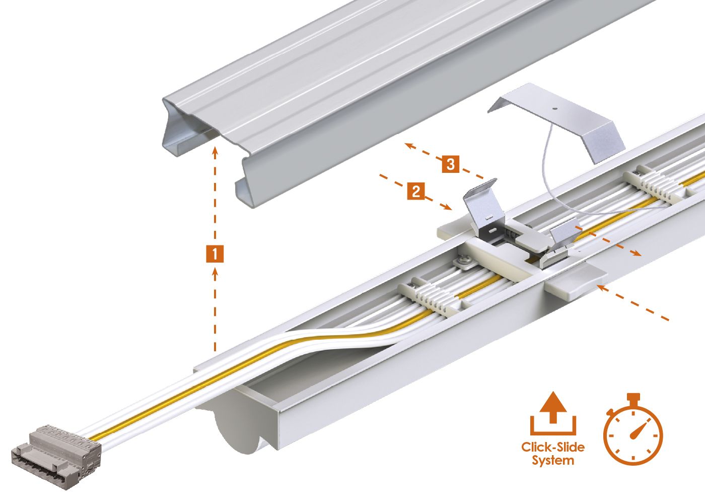 LED-Leuchteneinsatz 75W 3000-5000K IP20 12000lm 1LED ws 66x1527x50mm