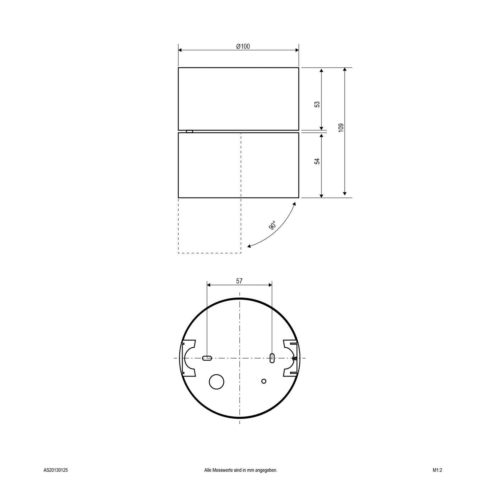 LED-Anbaustrahler 13W 3000-4000K 1000lm Konv 1LED Alu IP20 ws mt RF:hochglänzend