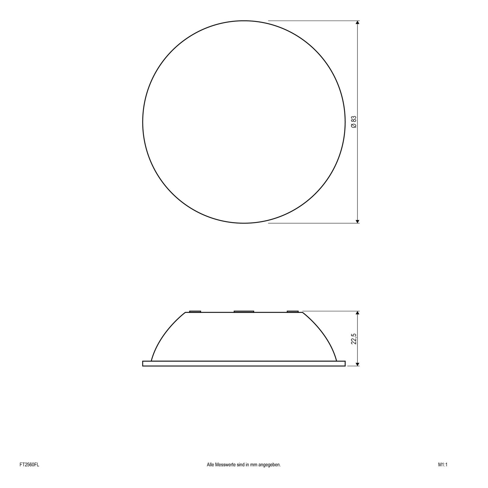 Linse 60° sym direkt Kst