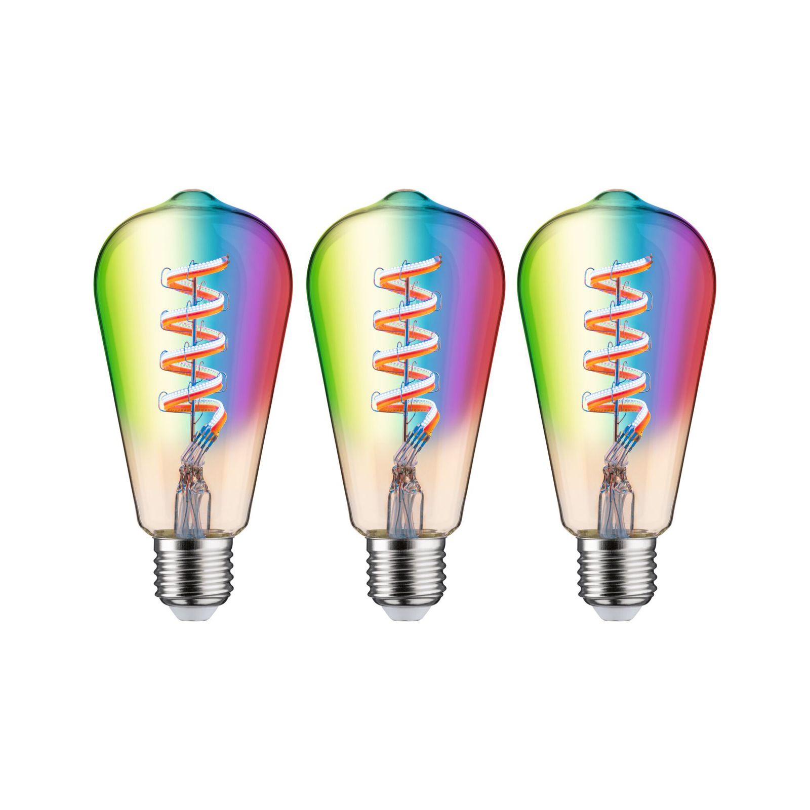 LED-Lampe FM E27 ST64 6,3W 2200-6500K G rgbw Filamentlampe 470lm kl dimmbar 360°
