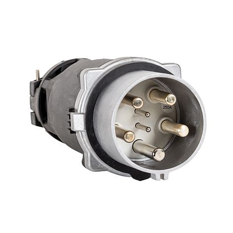 CEE-Stecker 4p 250A IP67 400V/rt 6h Schraubkl Kst Verschraubung