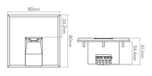 LED-Orientierungsleuchte 1W 3000-6500K 60lm sw 1LED elektr.Trafo IP20 Scheibe