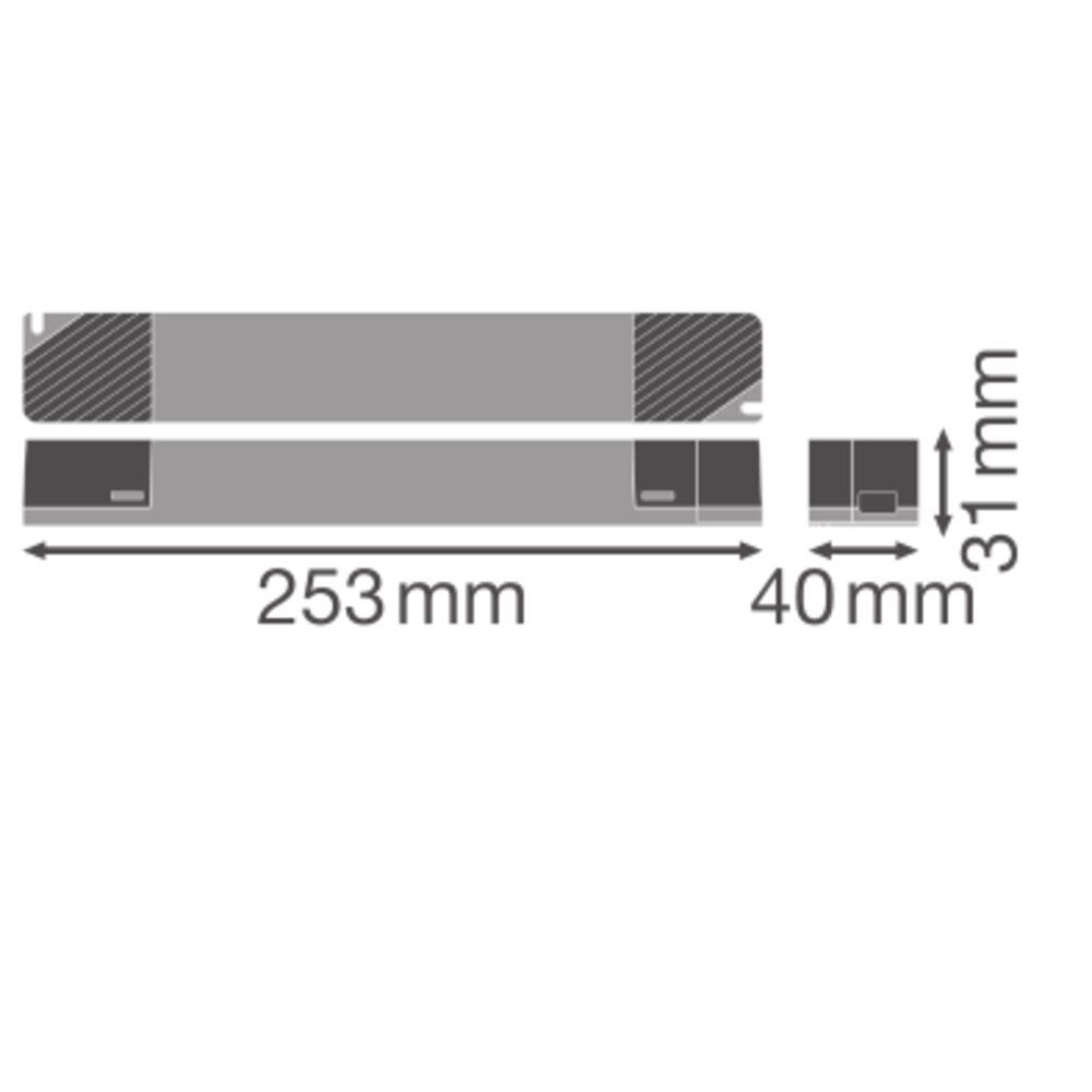 LED-Trafo 150W 24V IP20 Kstgeh stat 253x40x31mm