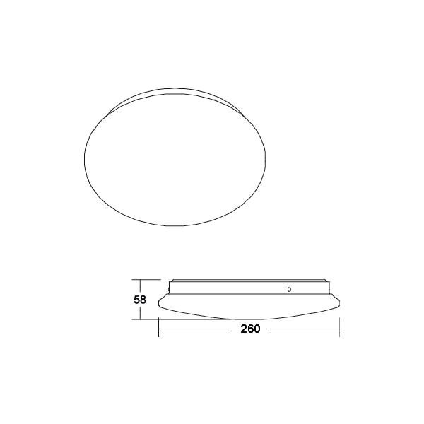 LED-Anbauleuchte 12W 3000-6500K 1070lm ws Dimmung Phasenabschnitt IP20