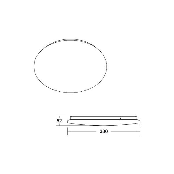 LED-Anbauleuchte 25W 3000-6500K 2170lm ws Dimmung Phasenabschnitt IP20