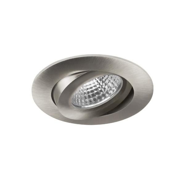 LED-Einbaustrahler 6,7W 3000K 570lm ni gbürst 1LED Alu IP20 gebürstet Ø/EB68mm
