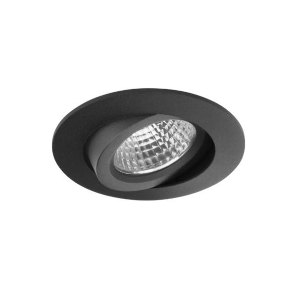 LED-Einbaustrahler 6,7W 3000K 570lm sw mt IP20 1LED Alu RF:hochglänzend