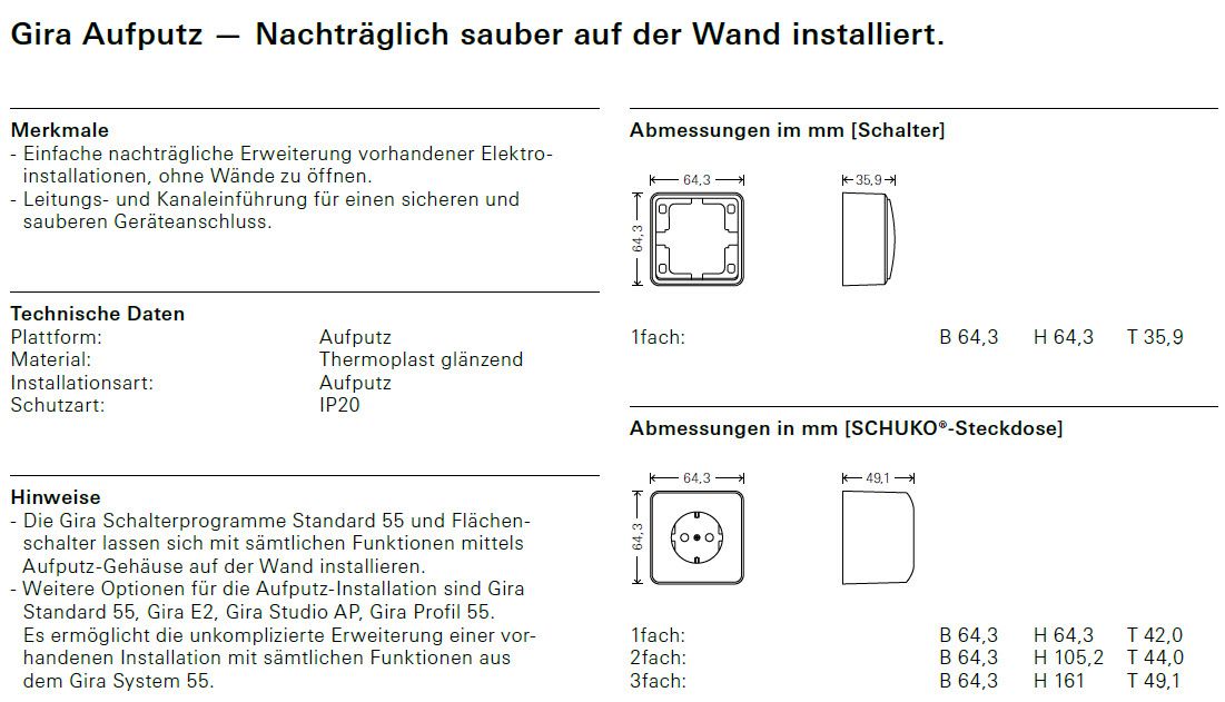 Wechselschalter rws glz AP IP20 1f