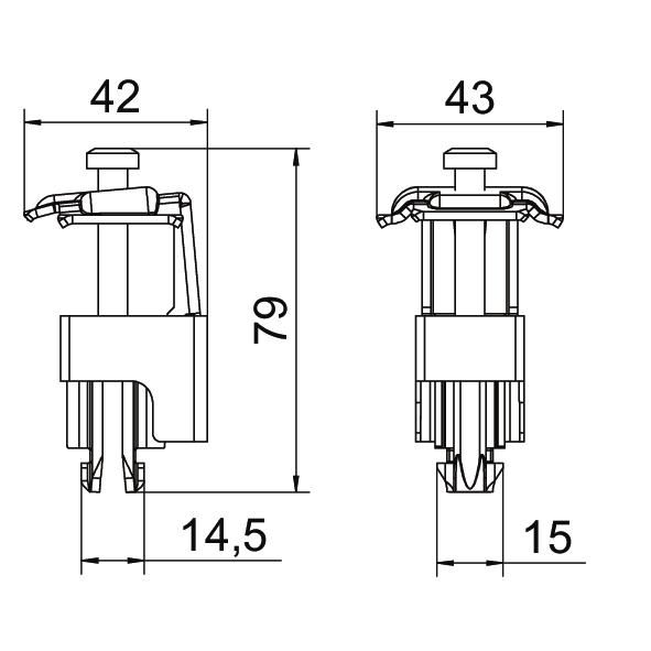 PV-Klemmstück VA 30-50mm 79x43x42mm