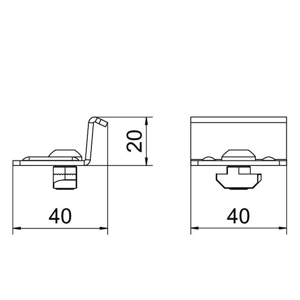 PV-Kreuzverbinder ST 30x40x40mm m.BefMat