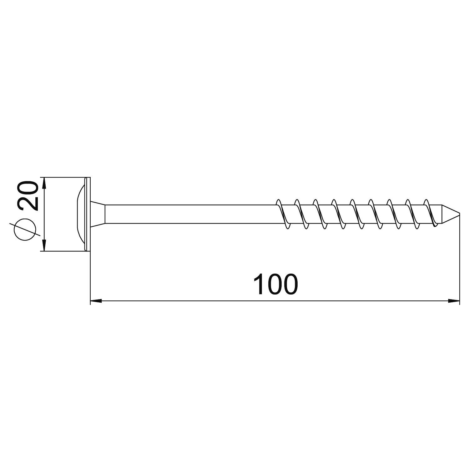 Tellerkopfschraube Edst T 5,2x100mm VA L100mm Innensechsrund TX unbeh Gehärtet