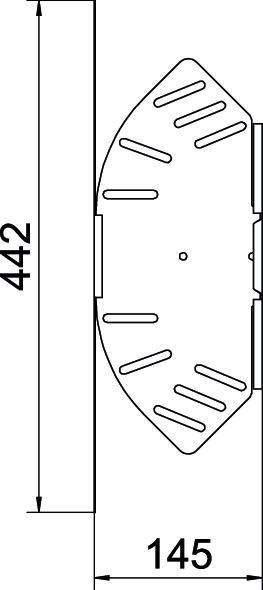 Gelenkbogen_kompl var ST horiz 60x150mm int.Verb integrierter Verbinder60x150mm