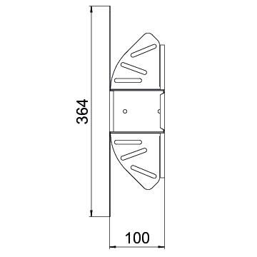 Gelenkbogen_kompl var ST horiz 60x100mm int.Verb integrierter Verbinder60x100mm