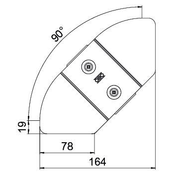 Deckel Bogen Edst vz Drehriegel 100xmm f.Kabelrinne