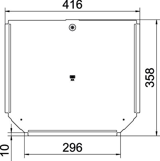 Deckel T-Stück ST Drehriegel 300mm vz f.Kabelrinne