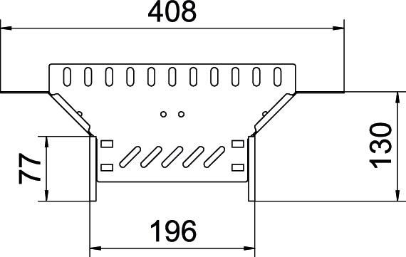 Anbau-Abzweigstück ST vz 110x200mm int.Verb
