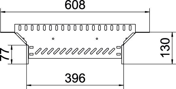 Anbau-Abzweigstück ST vz 60x400mm int.Verb