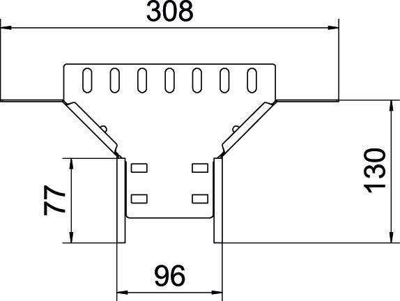Anbau-Abzweigstück VA vz 60x100mm int.Verb