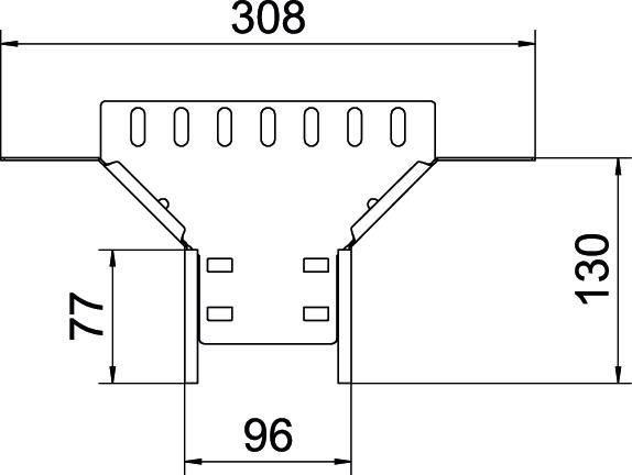 Anbau-Abzweigstück VA vz 60x100mm int.Verb