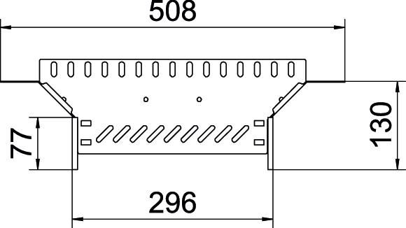 Anbau-Abzweigstück VA vz 60x300mm int.Verb