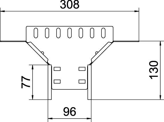 Anbau-Abzweigstück VA vz 110x100mm int.Verb