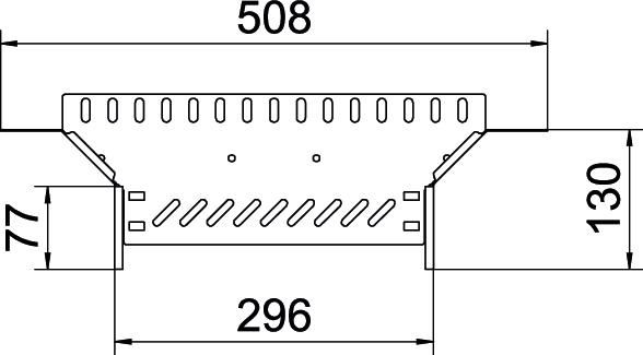 Anbau-Abzweigstück VA vz 110x300mm int.Verb