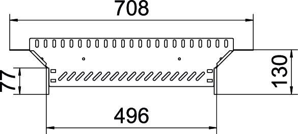 Anbau-Abzweigstück VA vz 110x500mm int.Verb