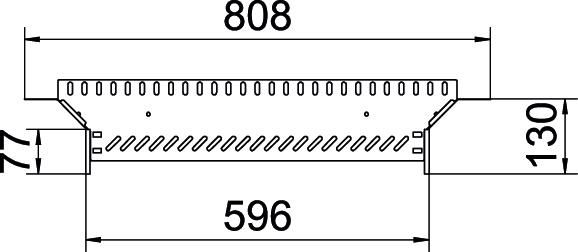 Anbau-Abzweigstück VA vz 110x600mm int.Verb