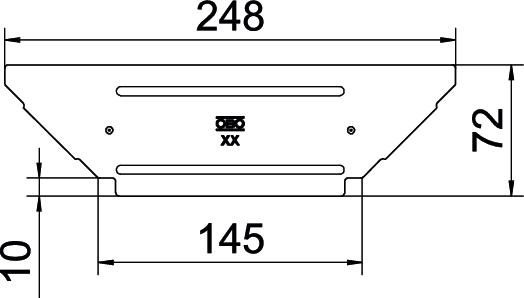 Deckel T-Stück ST Drehriegel 150mm vz f.Kabelrinne