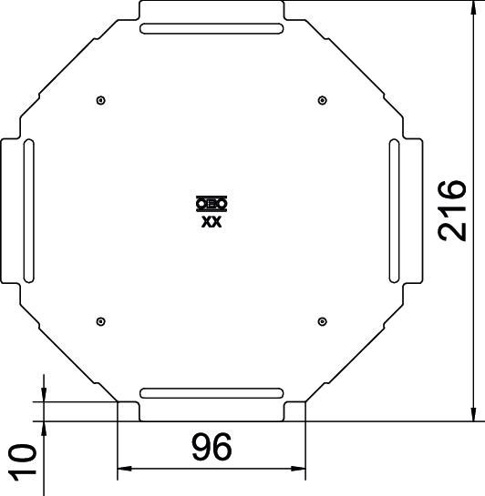 Deckel Kreuzstück ST Drehriegel 100mm f.Kabelrinne