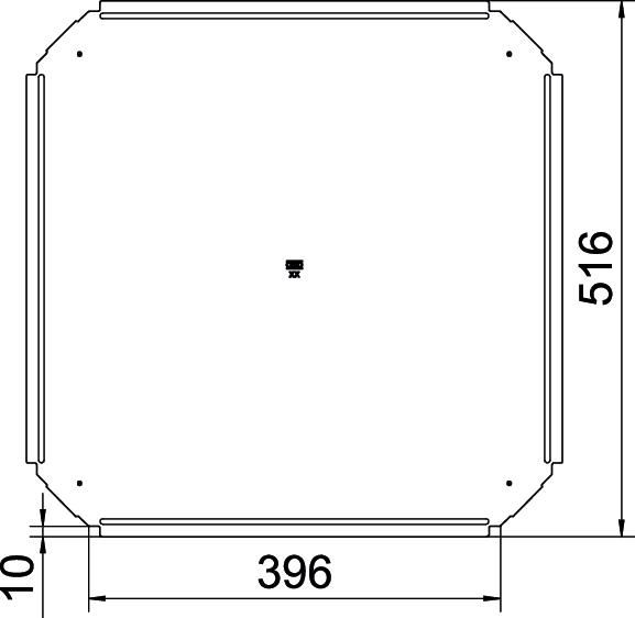 Deckel Kreuzstück ST Drehriegel 400mm f.Kabelrinne