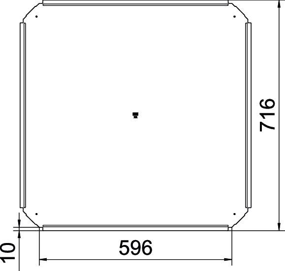 Deckel Kreuzstück ST Drehriegel 600mm f.Kabelrinne