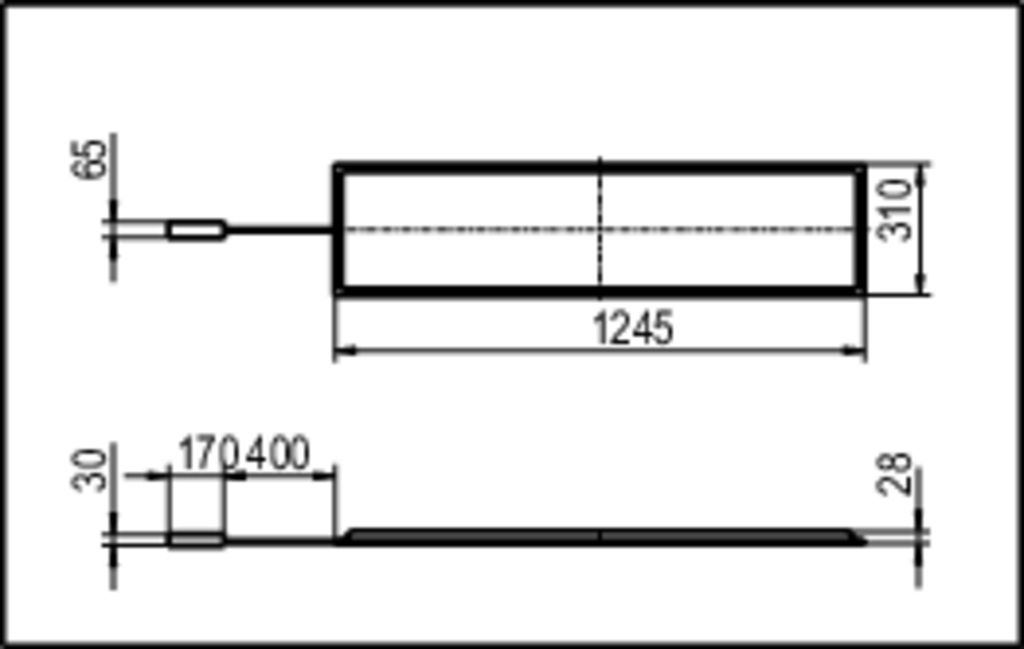 LED-Deckeneinbauleuchte 33W 3000-4000K 4300lm ws IP20 1245x310x28mm