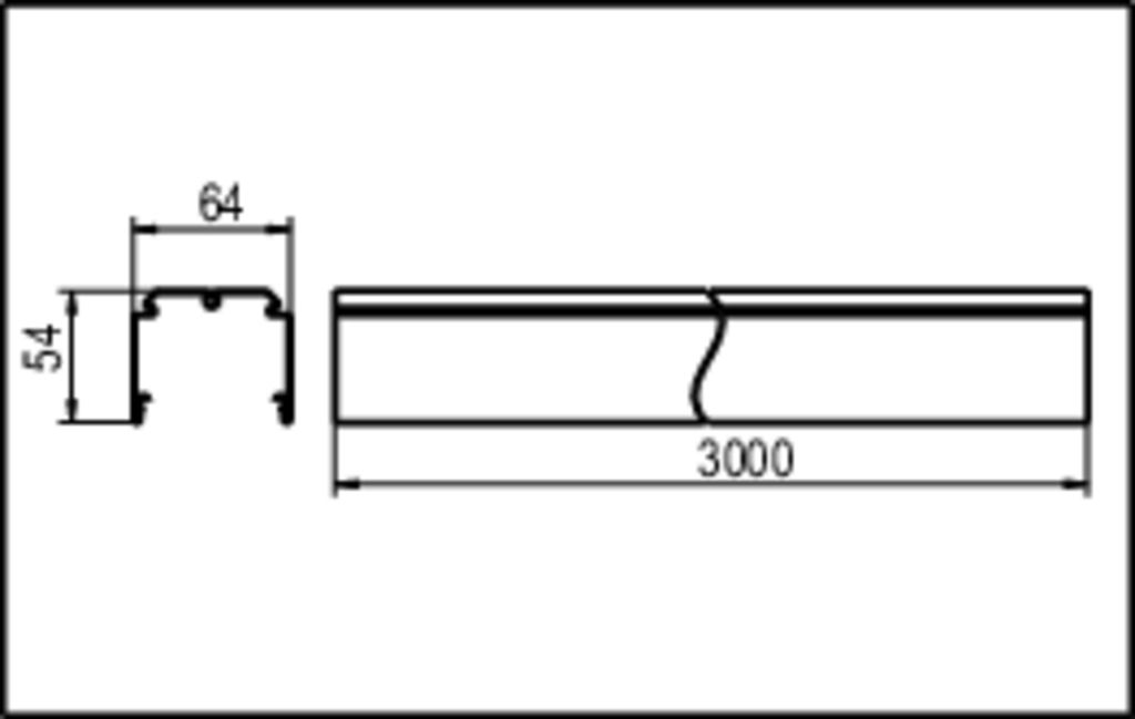 Tragschiene Lichtband 2-l LINIA EVO ws 7x2,5qmm IP20 2-längig L=3000mm