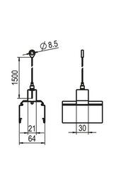 Seilabhängung si LINIA EVO ST L1500mm