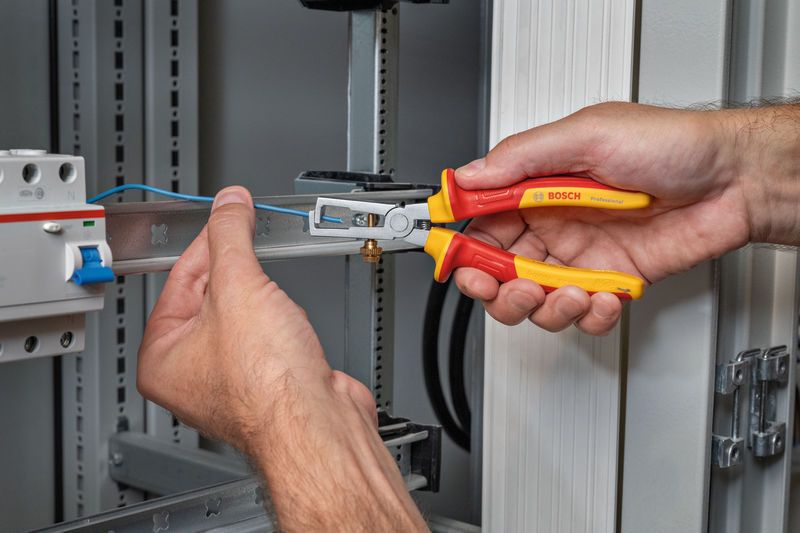 Abisolierzange 1000V Professional VDE Schutzisoliert 1000V Kerbtiefe einst