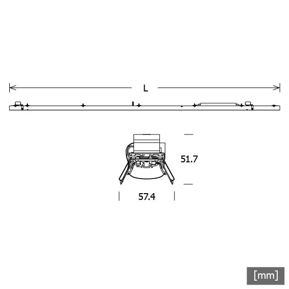LED-Leuchteneinsatz 37,6W 4000K 5590lm 1LED EVG IP00 57,4x2245x51,7mm