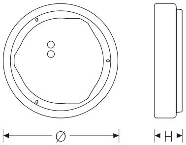 LED-Anbauleuchte 9-20W 4000K 2500lm ws Konv IP40 Ø290x70mm