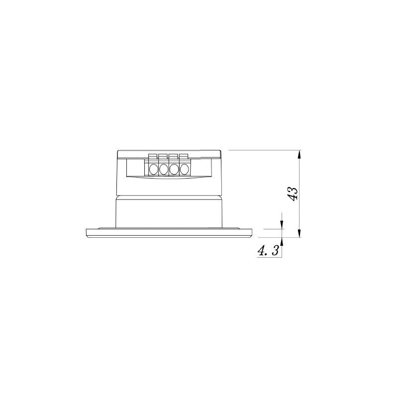 LED-Orientierungsleuchte EASYSTAIR 1,5W 3000K 1LED 70lm sw IP44 Lamelle Kst_tr