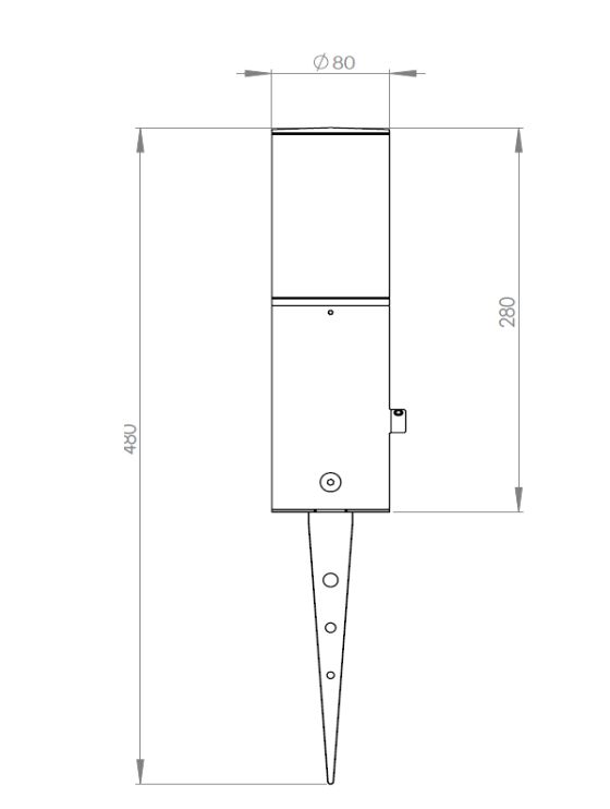 LED-Wegeleuchte 20W IP44 anth Alu 1LED Kst_opal G9