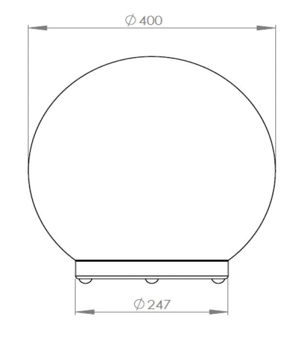 LED-Kugelleuchte Ø400mm IP65 50W
