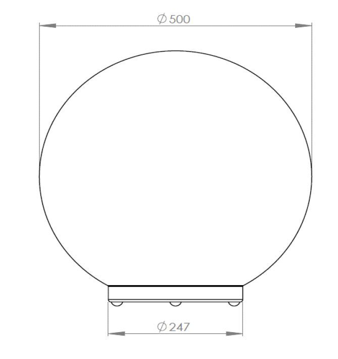 LED-Kugelleuchte Ø500mm IP65 50W