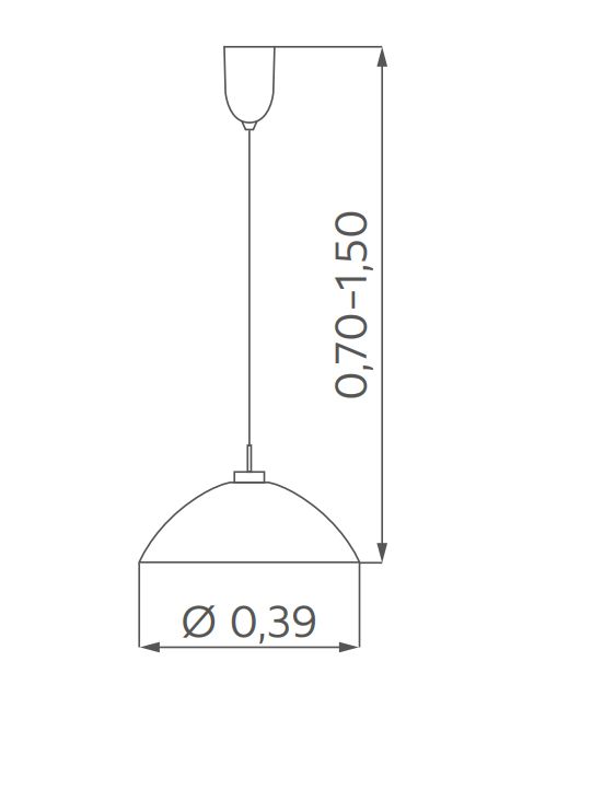 LED-Pendelleuchte 60W JULIE ms E27 sym IP20 1LED LED austauschbar messing