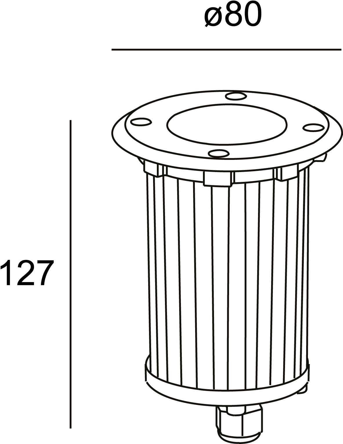 LED-Bodeneinbauleuchte KAY 5,7W 3000K 400lm LED nicht austauschbar 1LED IP65