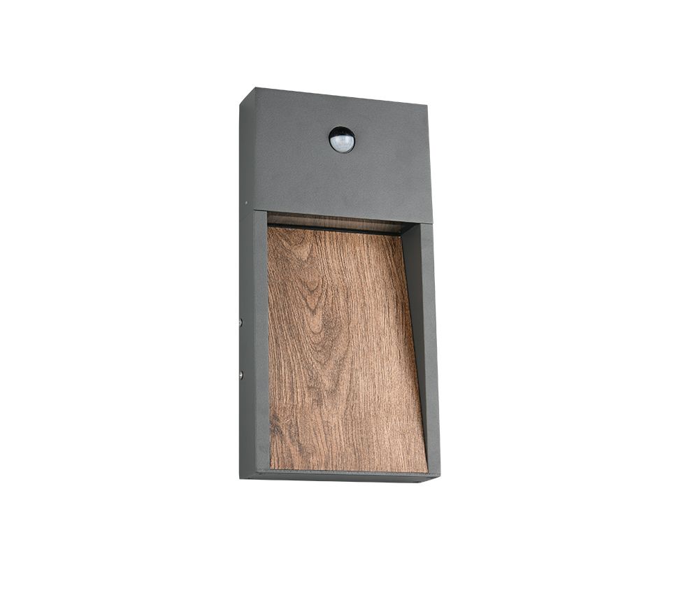 LED-Sensorleuchte SALMON 11W 3000K anth 1200lm Konv IP44 BWM