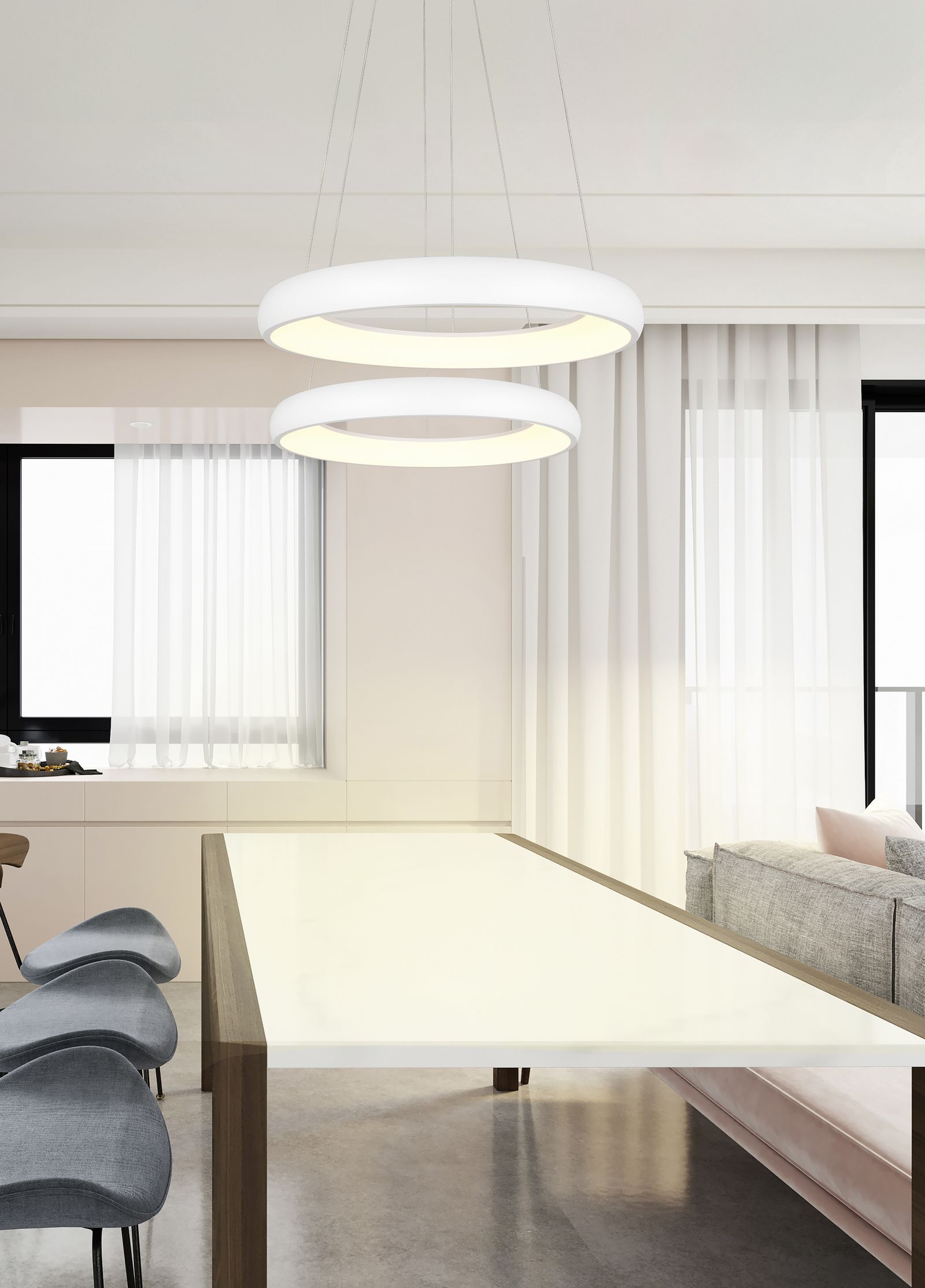 LED-Pendelleuchte 29W Cardon 2300-4000K 3300lm 1LED LED nicht austauschbar sym
