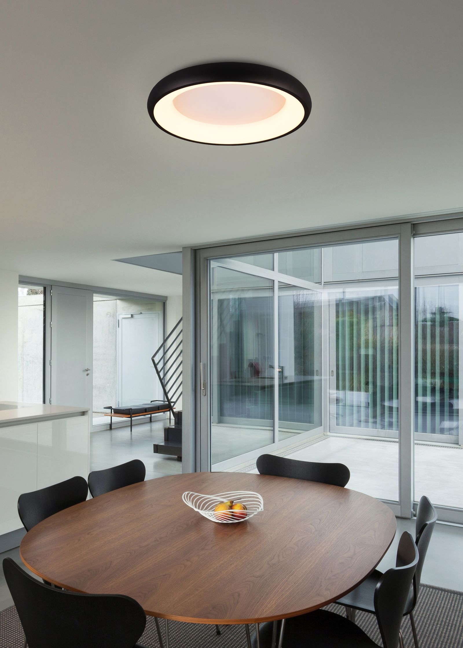 LED-Deckenanbauleuchte Cardona 29W sw 2300-4000K 3300lm Konv IP20 Ø465x100mm