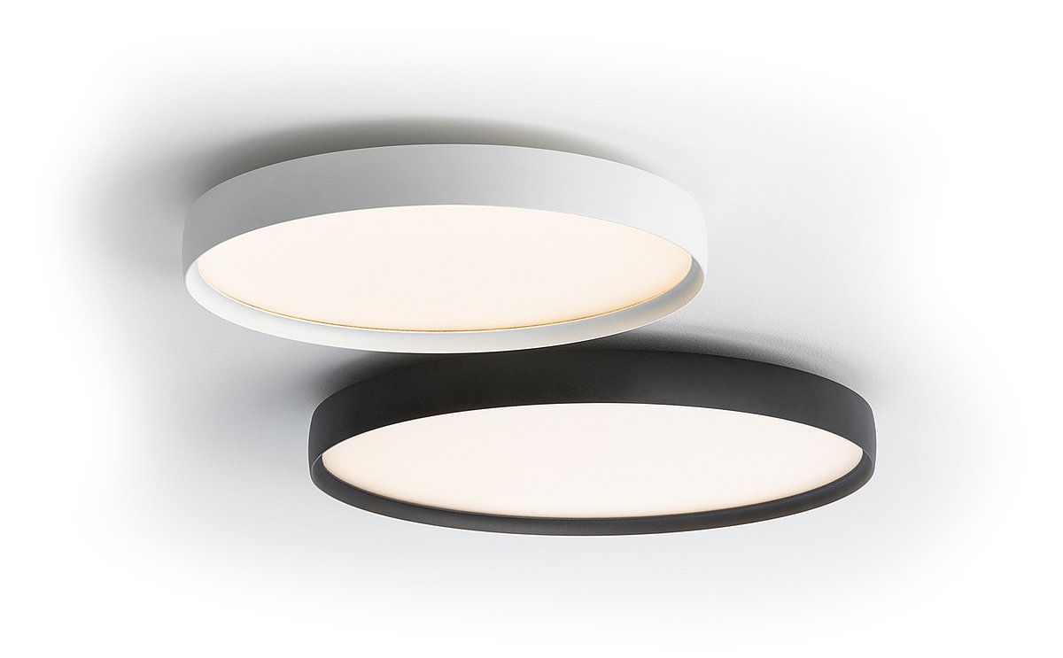 LED-Anbauleuchte LUNO SLIM 28W 3000K ws 3037lm Konv Dimmung DALI IP20 Ø484x83mm